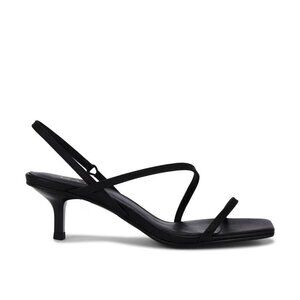 RAYE Harper Sandals in Black Leather 9 Womens Low Heels